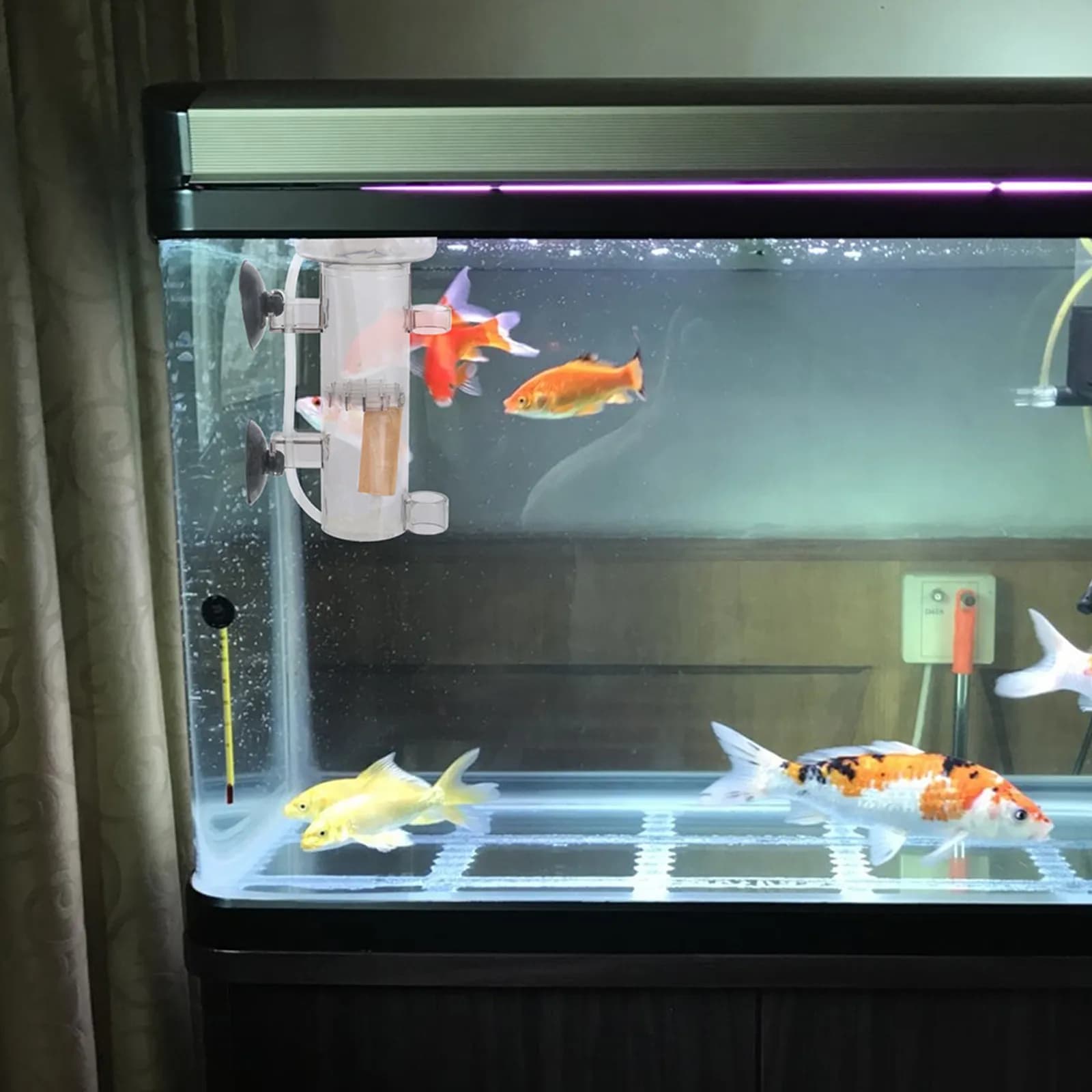 2 Pezzi Diffusore d'Aria in Legno Naturale per Acquario, Pietra per Ossigenazione e Schiumatoio Proteico