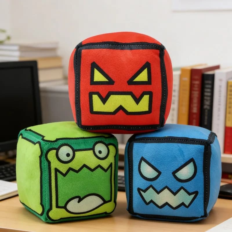 Cuscino Decorativo Geometrico Kawaii, Morbido Cuscino Imbottito per Collo e Schiena, Accessorio per Gaming Anime, Decorazione per la Casa