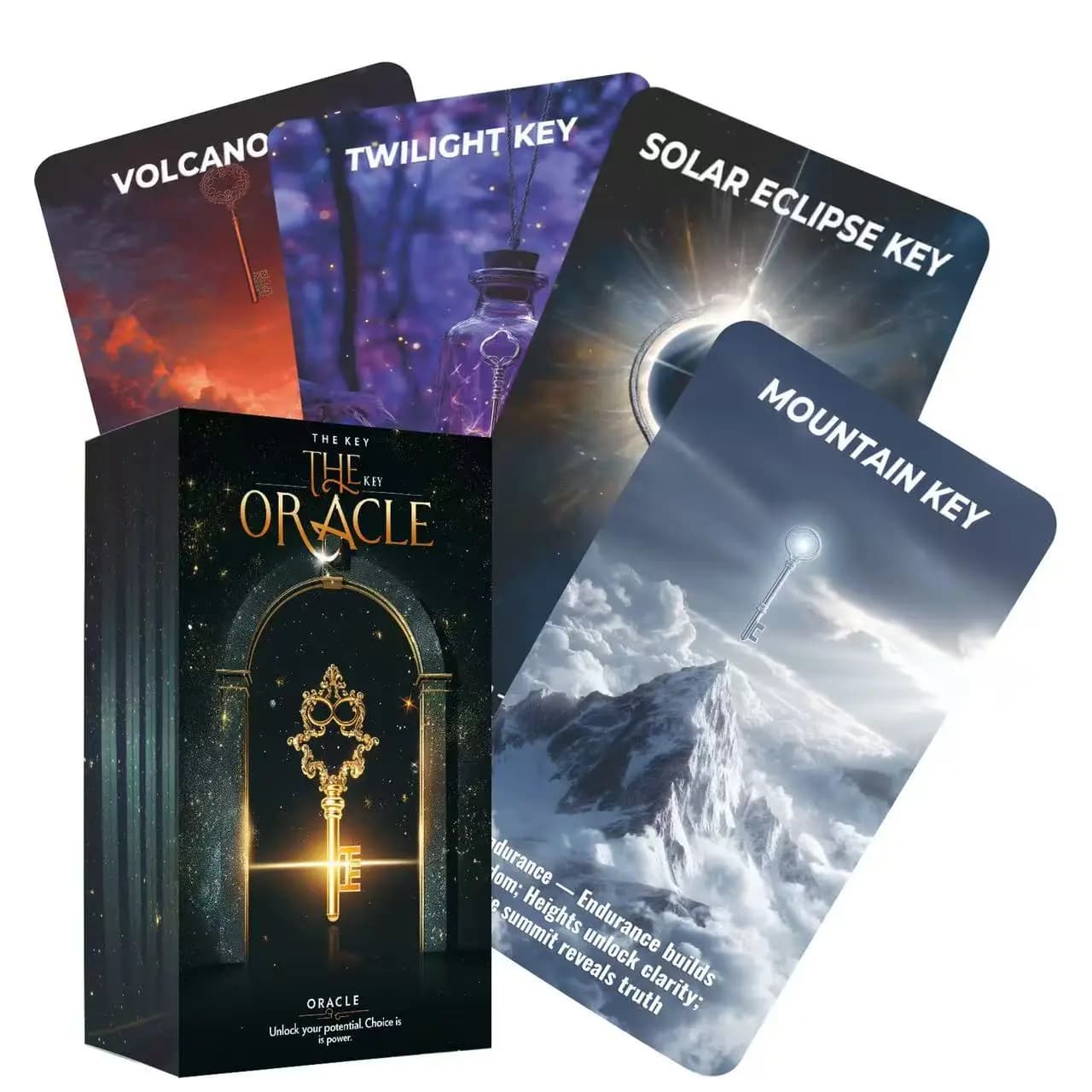 Il Mazzo di Carte Oracolo Chiave per Principianti, Set di Carte Oracolo e Tarocchi per Chiarezza, Scelta, Direzione della Vita, Carte Divinatorie per l'Amore