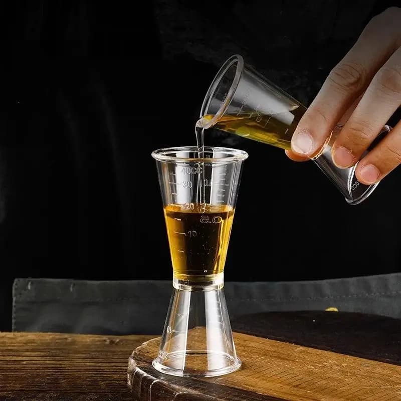 Measure Cup 20/40cc Transparent Cocktail Shaker Kitchen Supplies Double-headed