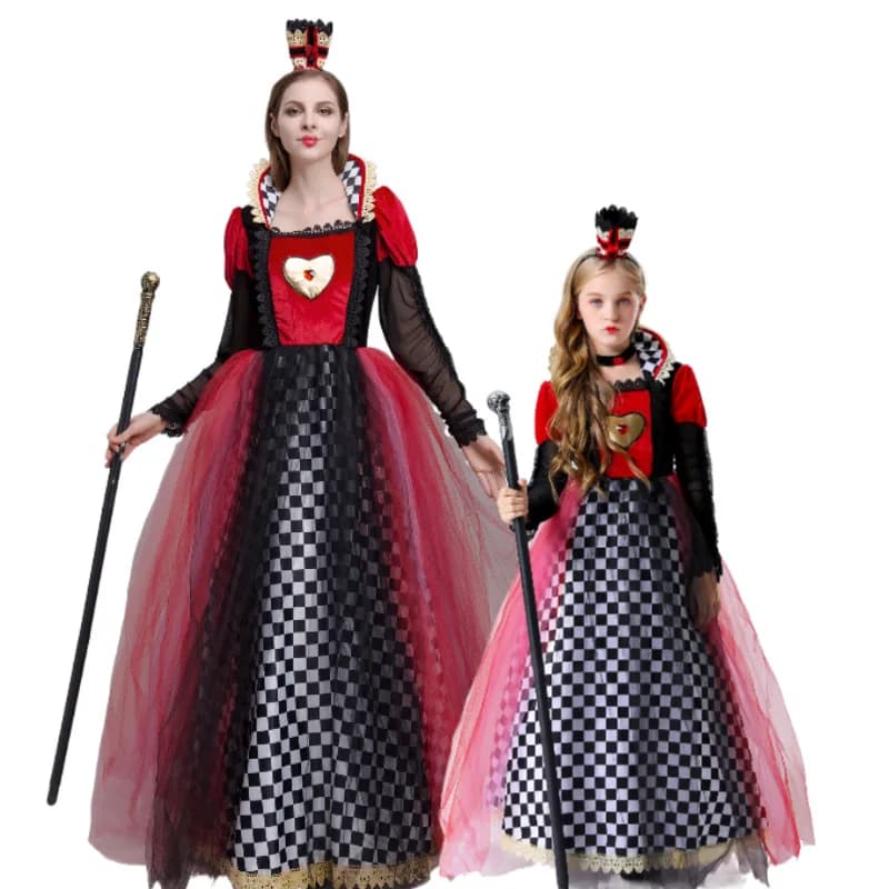 Costumi di Halloween, versatili, Sleepwalking in Wonderland, Peach Heart Queen, Palace Queen, costumi per feste, genitori-figli