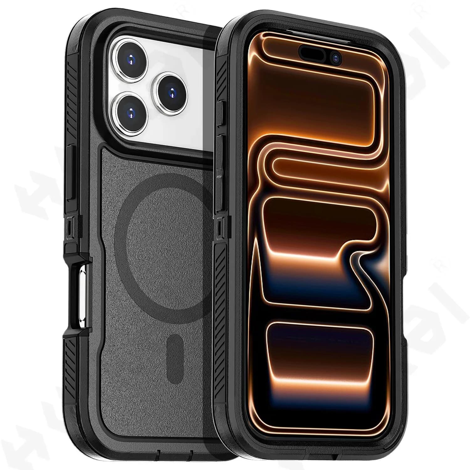 Custodia per iPhone 17 16 15 14 13 12 11 Pro XR Max Plus Protezione robusta antiurto antigraffio con copertura per cavalletto