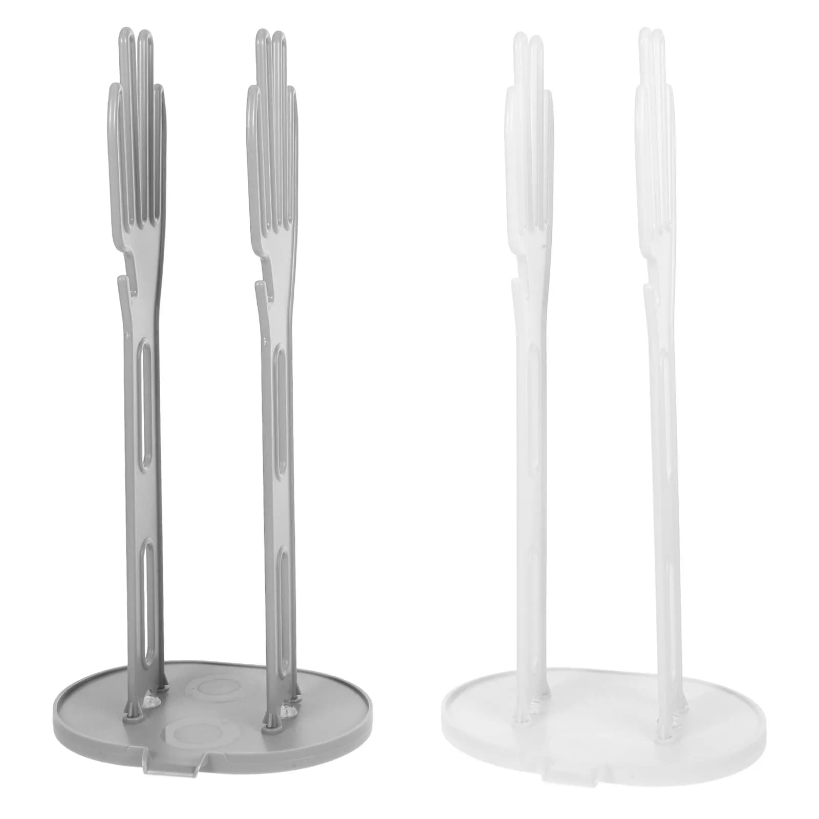 2Pcs Stylish Colorful Glove and Towel Drying Rack Kitchen Sink Countertop Desk Organizer Quick Dry Drainage Base Compact Space