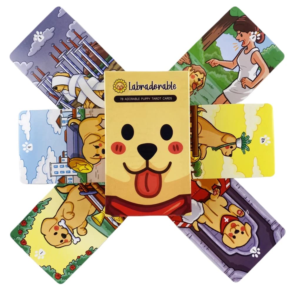 1 mazzo di tarocchi Labradorable, carte dei tarocchi con simpatici cani, mazzo per divinazione