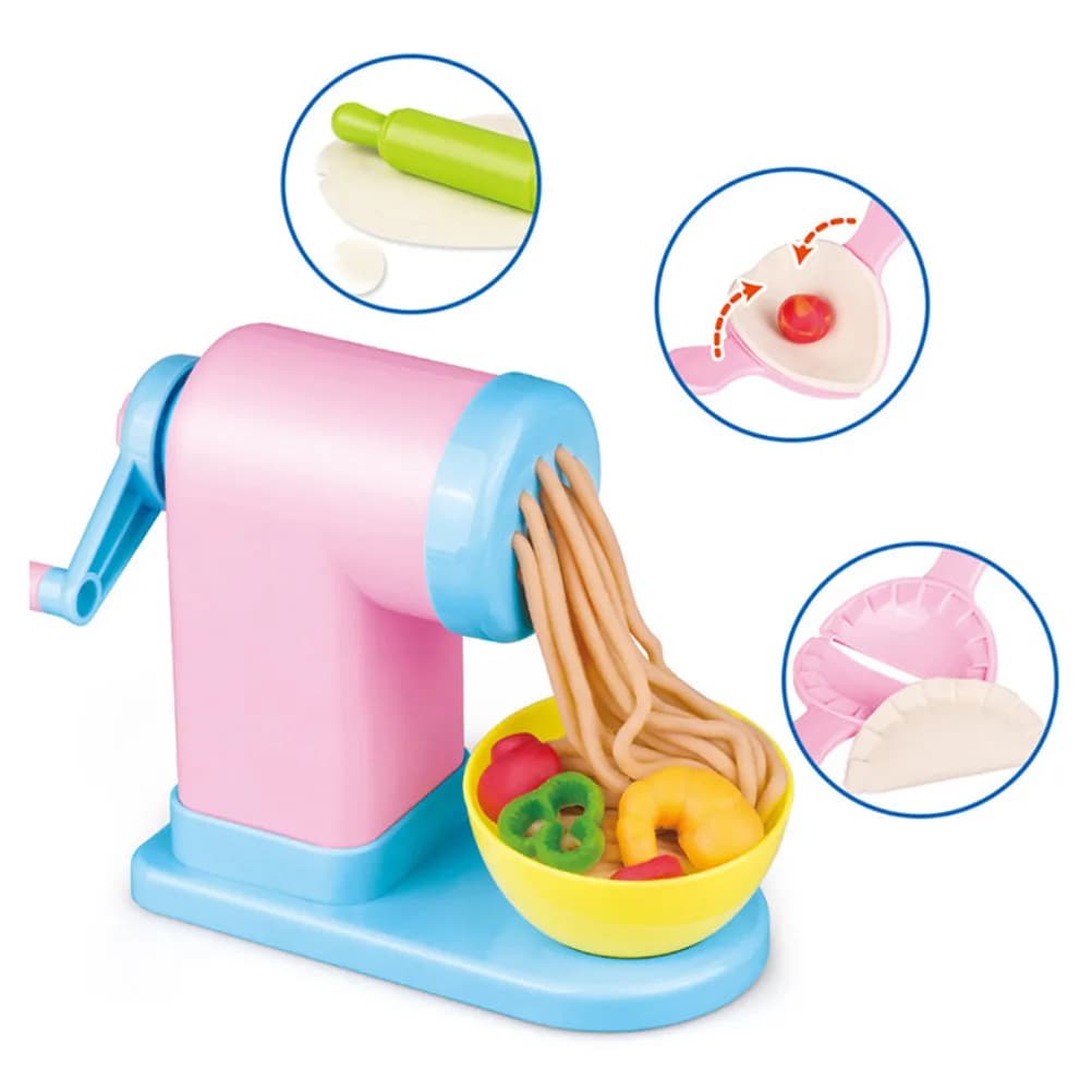 Set Creativo per Fare la Pasta in Plastilina, Macchina per Pasta per Bambini, Stampi per Argilla Colorata per Stimolare l'Immaginazione
