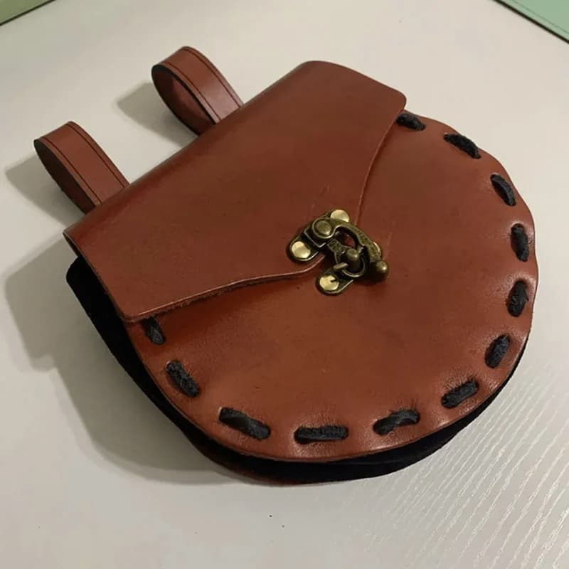 Borsa Portamonete Medievale Vichinga in Pelle PU, Marsupio Rinascimentale, Accessori per Cosplay LARP, Accessori per Feste per Uomini e Donne