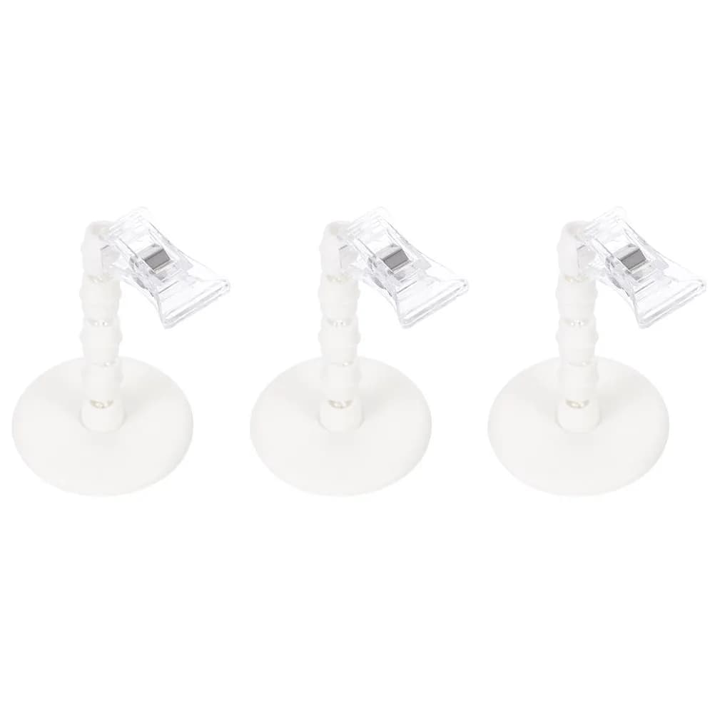 Set di 3 Portaetichette Girevoli in Plastica, Supporto Adesivo da Tavolo per Menu, Cartellini Nome, Insegne Pubblicitarie per Negozi al Dettaglio