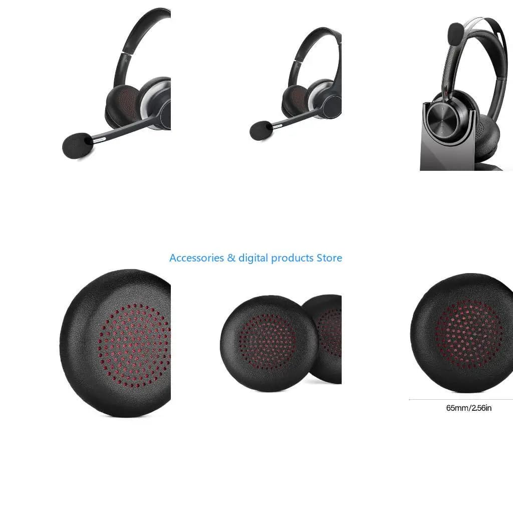 77JD Replacement Earpads Ear Cushions for Poly 4310/4320/UC2 Gaming Headsets Ear Pads Softer Protein Leather Cover