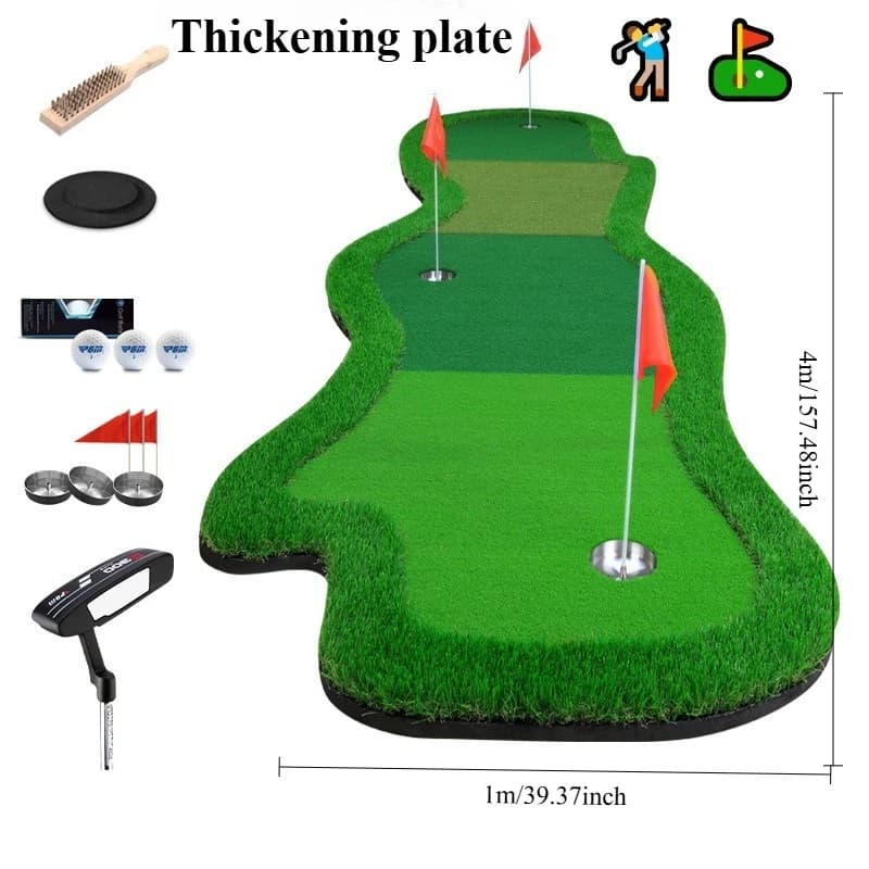Pratica professionale per allenatore di putter multi-palla verde da golf indoor