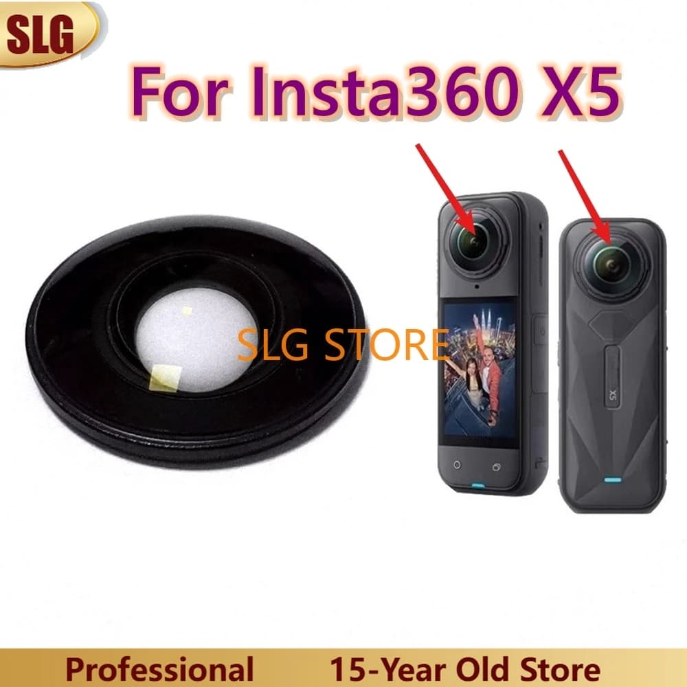 NUOVO Vetro Frontale Ottico Fish Eye per Fotocamera Sportiva Insta360 X5, Parte di Ricambio