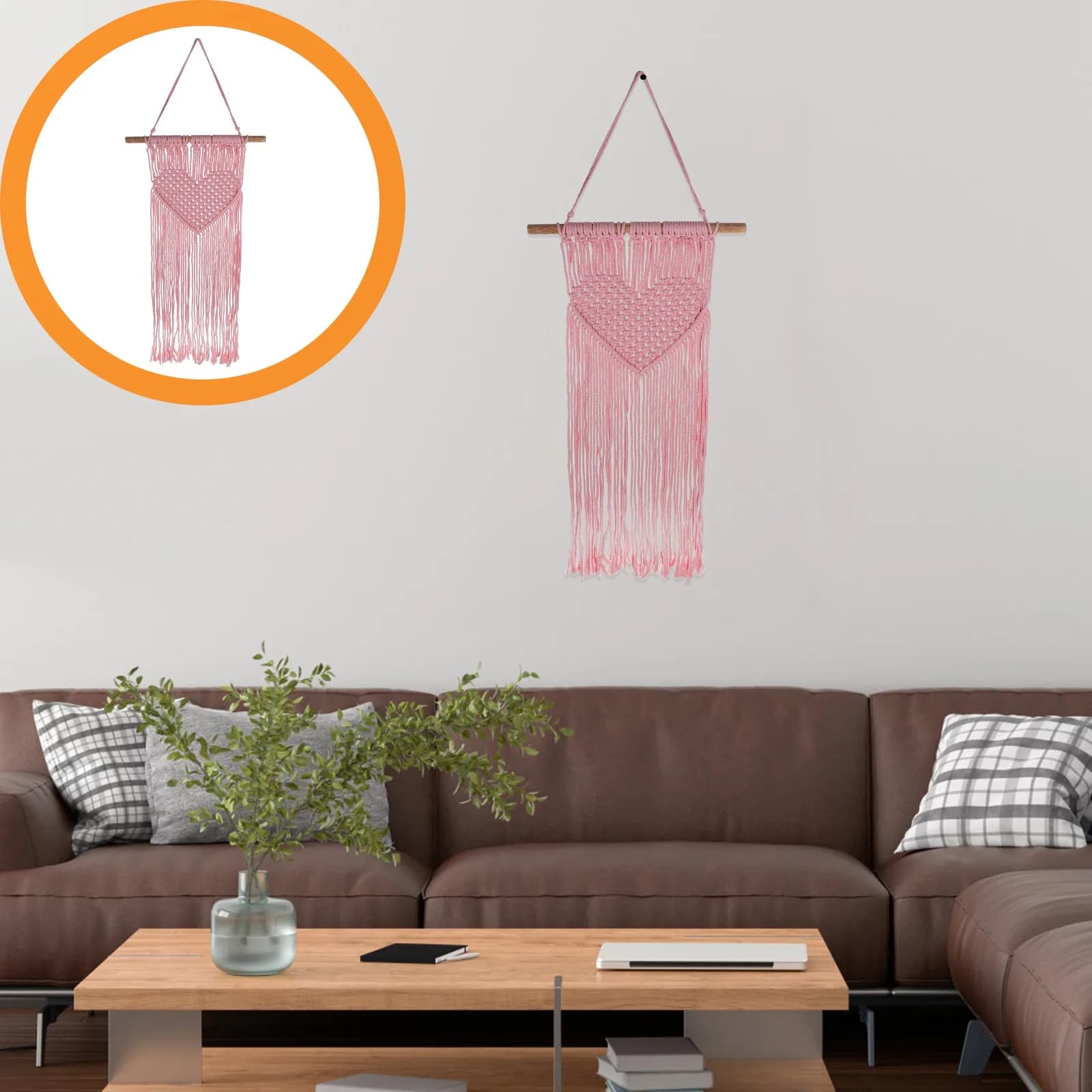 Bohemian Wall Hanging Tapestry Decor Cotton Rope Woven Macrame Wall Decor for Living Room Bedroom Room Romantic Boho Style