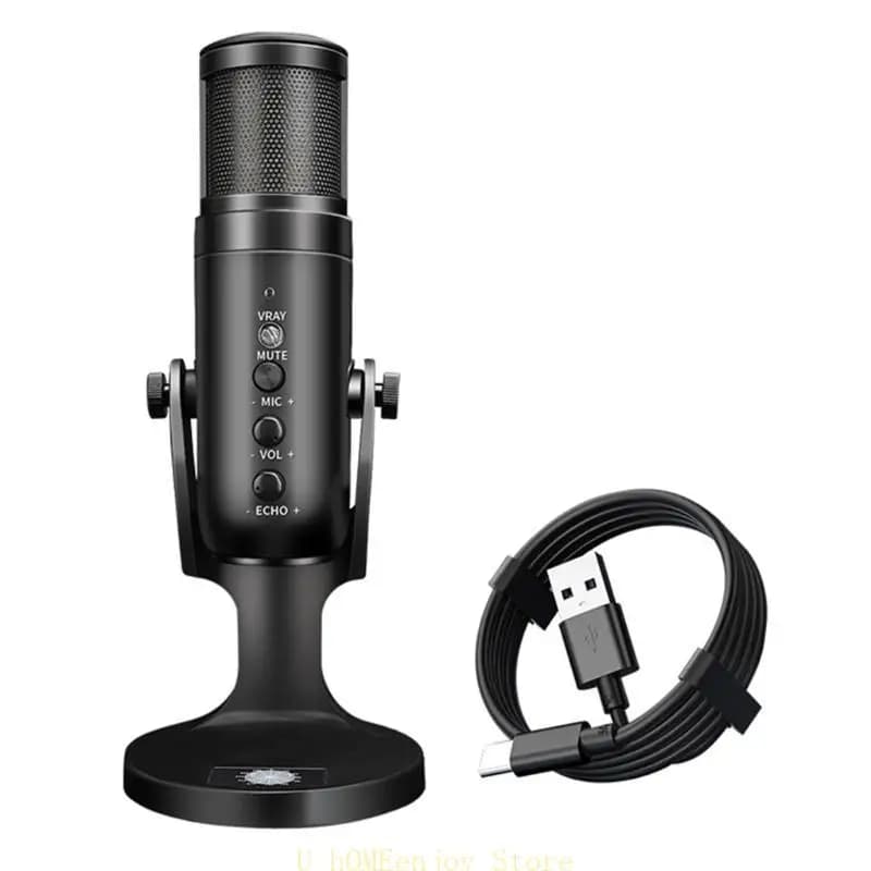 B0KF RGB Microfono a condensatore USB colorato per registrazione del canto per chat per computer PC