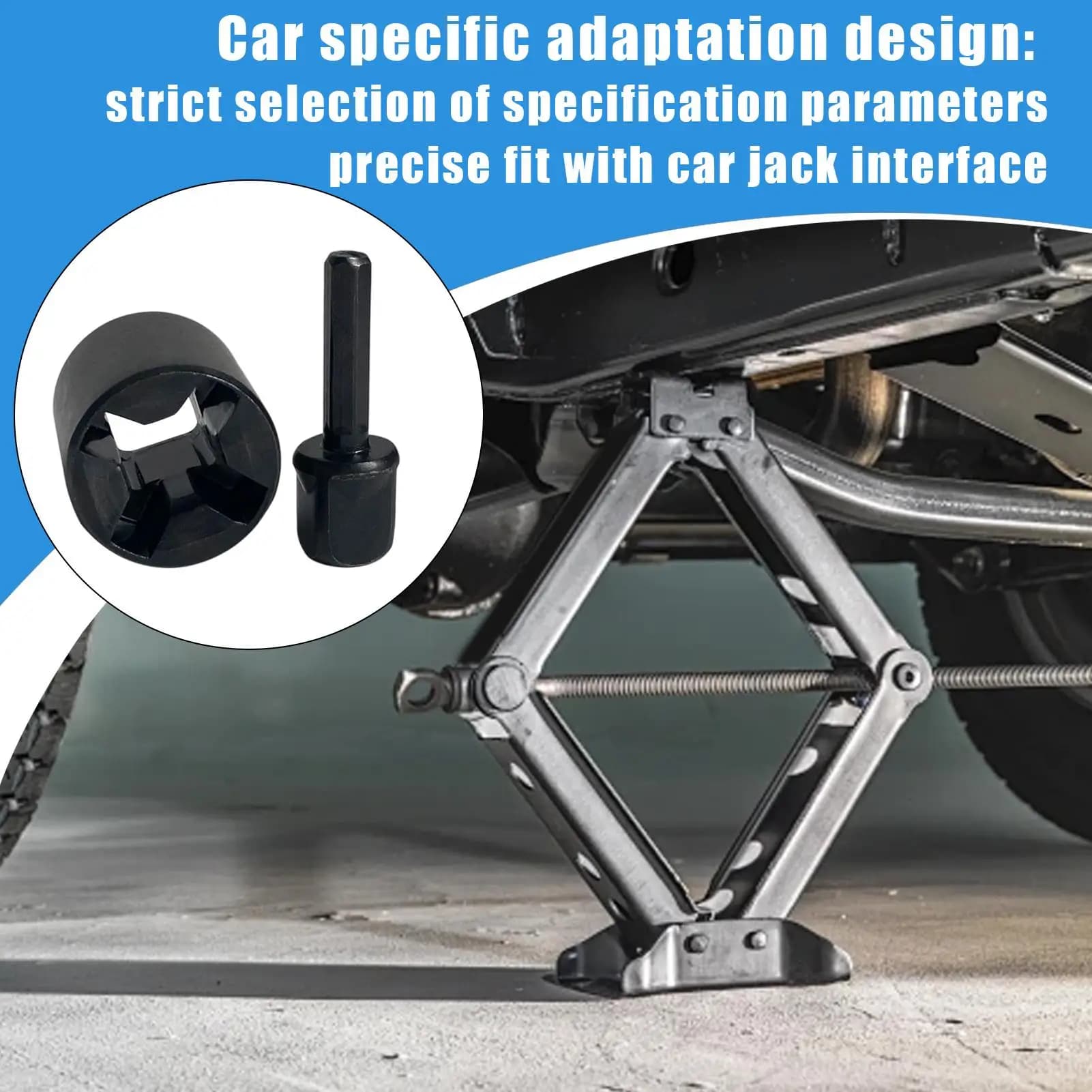 Adattatore per trapano jack stabilizzatore per camper Jack di livellamento elettrico per camper Chiave per strumento stabilizzatore per carichi pesanti per viaggi di manutenzione di riparazione