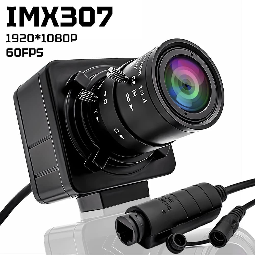 IP camera with zoom 20X 1080P 60FPS 1/2.8" IMX307 CMOS with 5-50mm varifocal lens Support RTSP Onvif H.265 POE CCTV Security Webcam