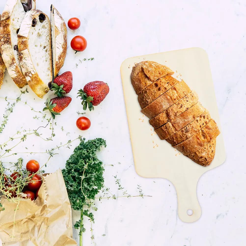 Set di 5 Mini Taglieri in Legno Multiuso, Piatto da Servizio Antiscivolo con Superficie Ondulata, Vassoio per Frutta, Accessorio per Foto, Articolo per la Casa e l'Artigianato