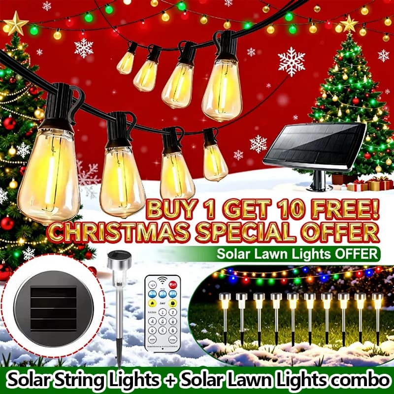 Acquista 1 Ricevi 10 luci solari natalizie gratuite 30 LED Funzionamento automatico dal tramonto all'alba Lucine da esterno infrangibili e impermeabili
