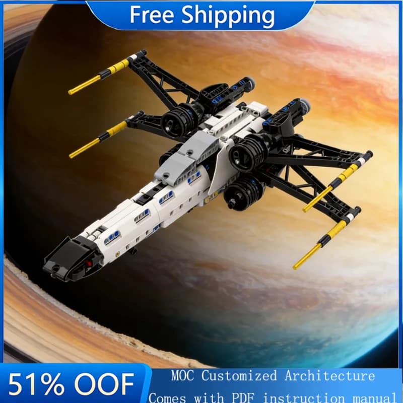 New 404 Parts MOC Star Battle Series X-Wing Fighter Jet Model Building Blocks Brick Creative Assembly Educational Birthday Gift