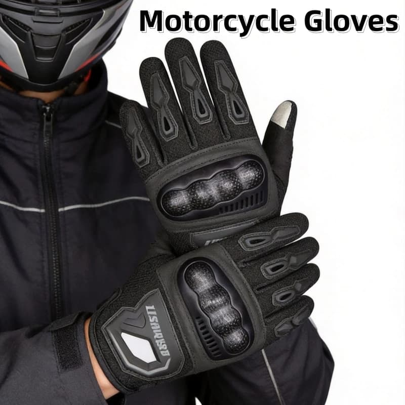 Breathable Summer Motorcycle Gloves Men Anti-Fall Wear Resistant Full Finger Anti-Slip Touch Screen Moto Riding Gear for Moto