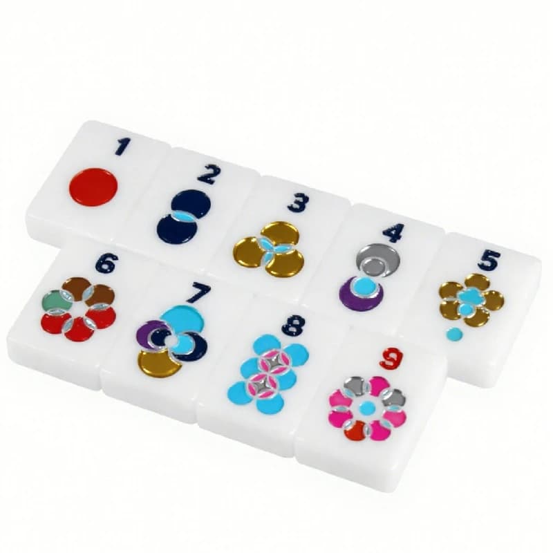 Set Mahjong bianco semplice fatto a mano Set Mahjong americano personalizzato Piastrella da viaggio in acrilico Gioco Mahjong Gioco da tavolo di intrattenimento