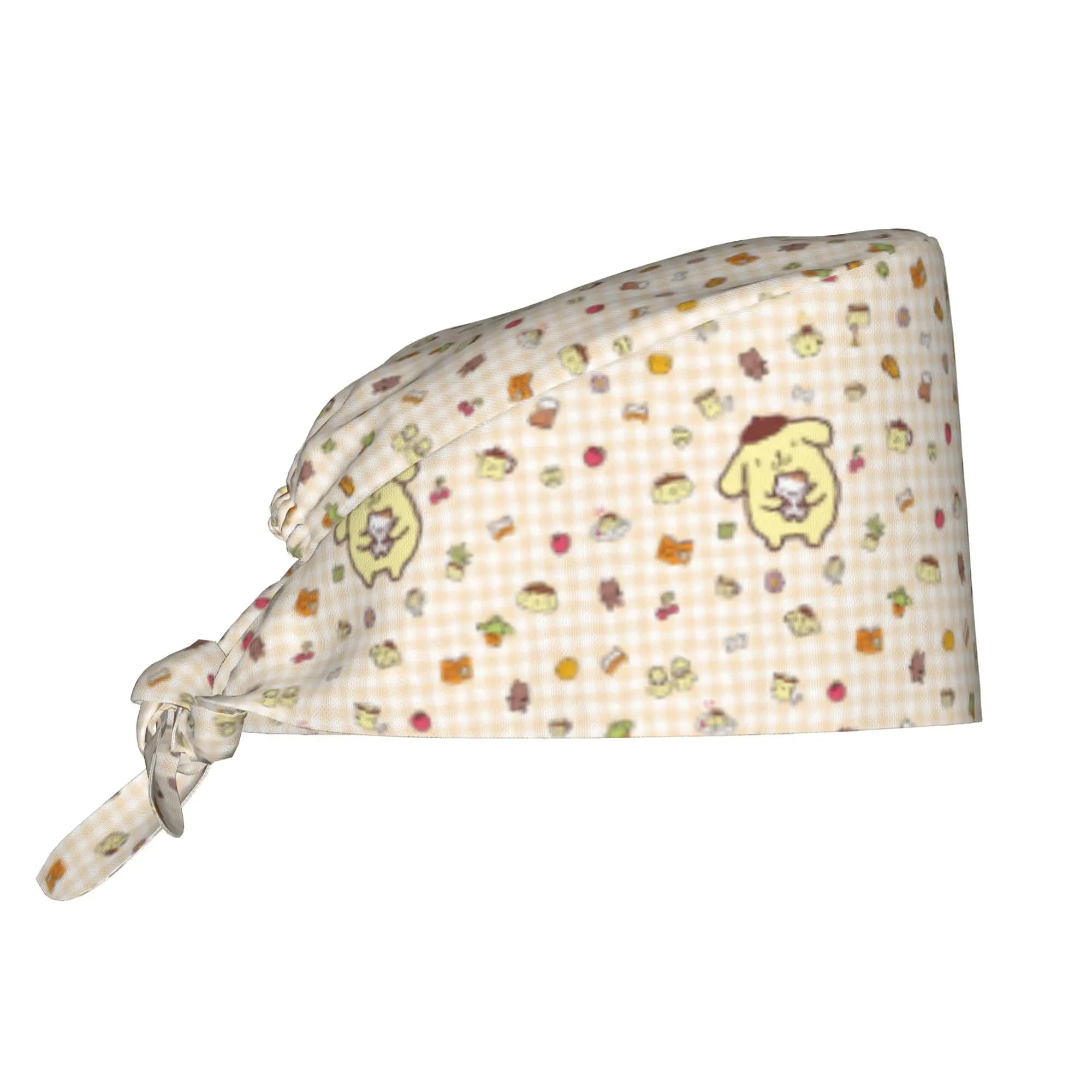 Cappello da Lavoro Personalizzato P-Pompompurines, Comodo per Uomini e Donne, Berretto Chirurgico con Cartone Animato di Cani, Cappello per Infermieri