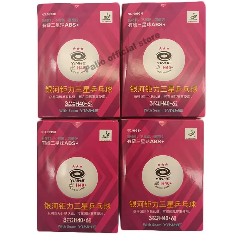 Palline da ping pong YINHE, Y40+, palline in ABS con cuciture a 3 stelle, palline da ping pong in plastica, nuovo materiale, H40 +