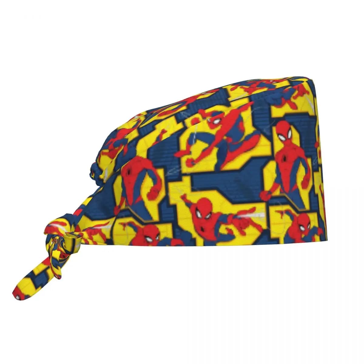 Cappello da lavoro personalizzato con motivi dei fumetti di Spider-Man, unisex, per infermieri e personale medico