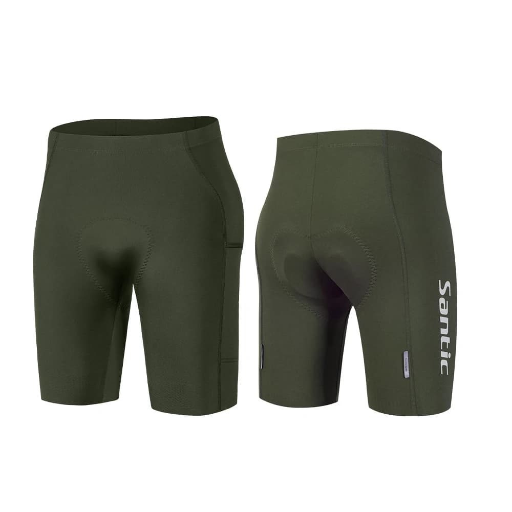 Pantaloncini da ciclismo estivi da uomo Santic, ad asciugatura rapida, traspiranti, con imbottitura 4D, per bici da strada MTB GM25C05192