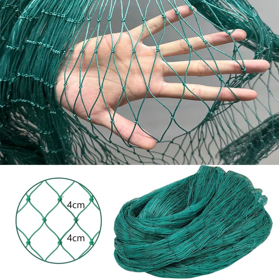 Rete Antiuccelli Pesante a 24 Fili 4x4cm, Recinzione da Giardino e Protezione per Colture, Rete per Polli, Rete da Pesca, Rete per Balcone