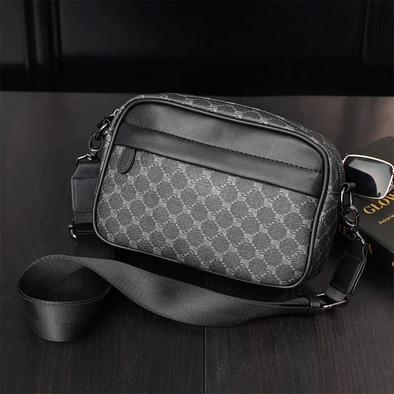 Borse a tracolla in pelle di lusso da uomo Fashion Design Plaid Borsa a tracolla da uomo Borsa a tracolla da lavoro Borsa da uomo Cartelle Tote Purse
