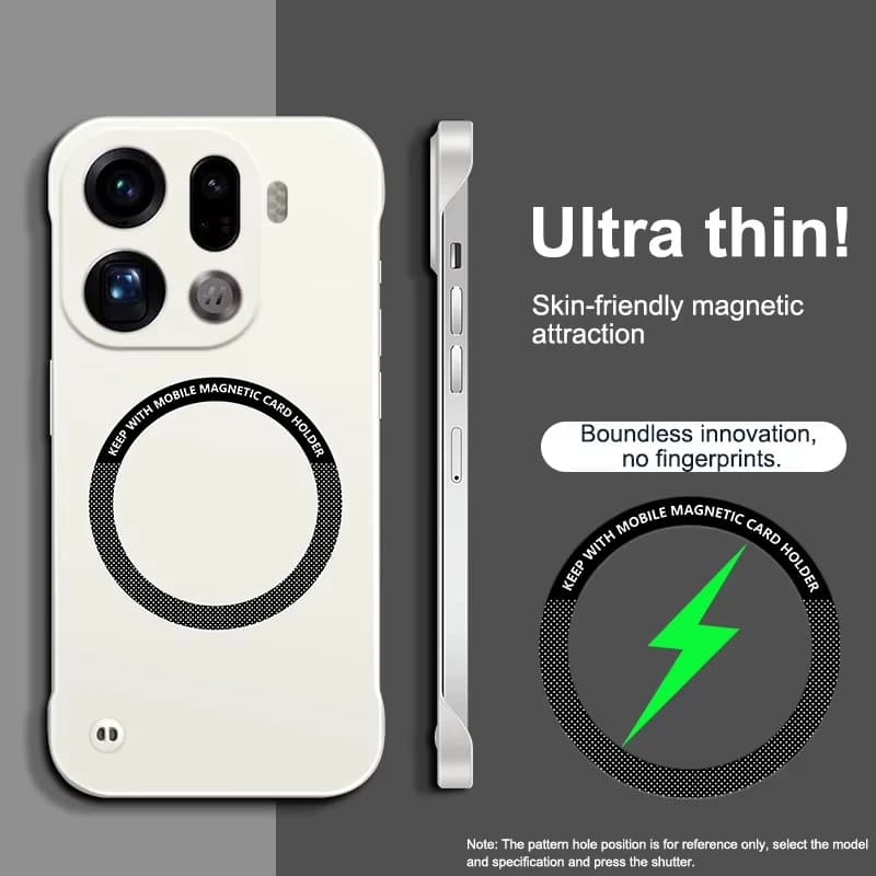 Custodia Ultra Sottile per OnePlus 15 13T 12 11 Pro, Cover Lusso Senza Cornice con Ricarica Wireless Magnetica, in PC Rigido Opaco