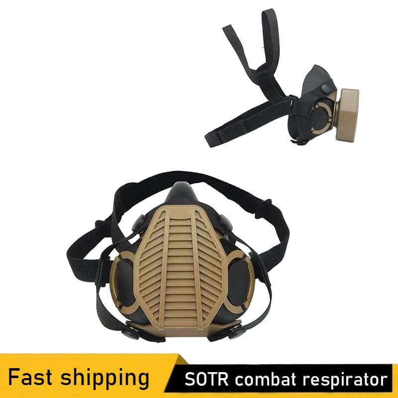 SOTR combat respirator, half protective mask for outdoors, dust mask for war games, hunting accessories