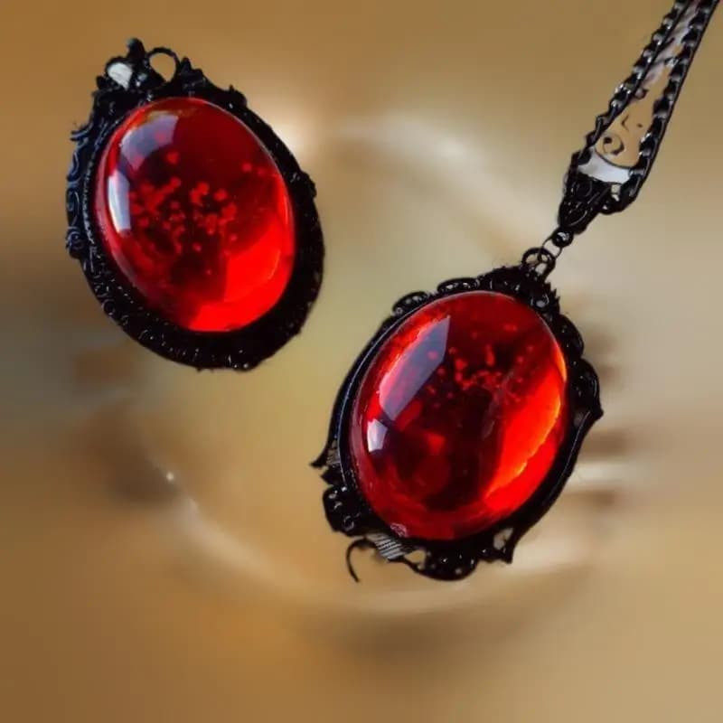 Collana pipistrello vampiro, cammeo sanguigno, viola, gioielli gotici, pipistrello nero, alternativa, collana vintage, da uomo
