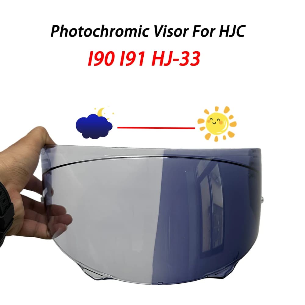 Photochromic Helmet Visor for HJC i90 I90 I91 HJ-33 Motorcycle Helmets Lens Shield Glass Viewfinder Screen Accessories