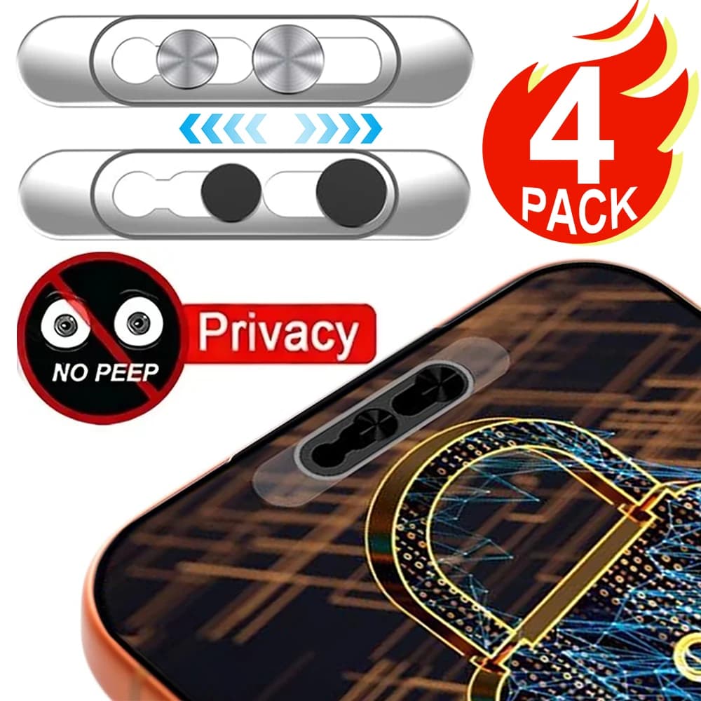 Copri Webcam a Doppia Scorrimento per iPhone 17/16/15/14 Pro Max, Protezione Privacy Anti-Hacker, Scudo Scorrevole Anti-Spia