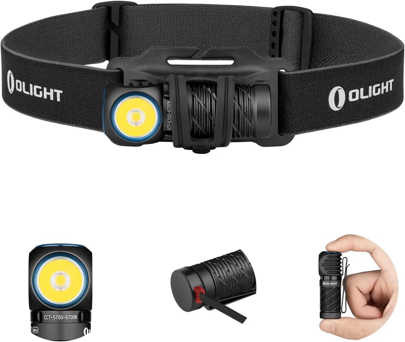 Lampada Frontale LED Ricaricabile da 1100 Lumen con Luce Rossa, Ideale per Escursionismo, Campeggio, Arrampicata e Lavoro