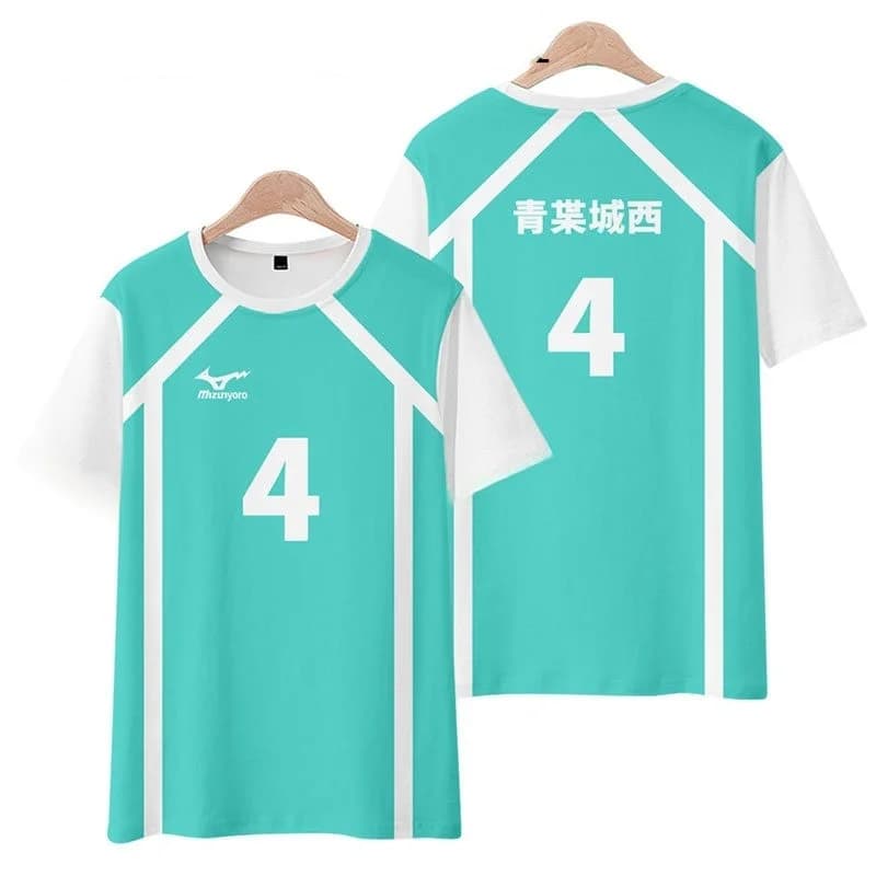 Anime One Young Volleyball T-shirt, Yinju University Uniforms, Rapid Drying, Breathable, Comfortable, for Parents and Children