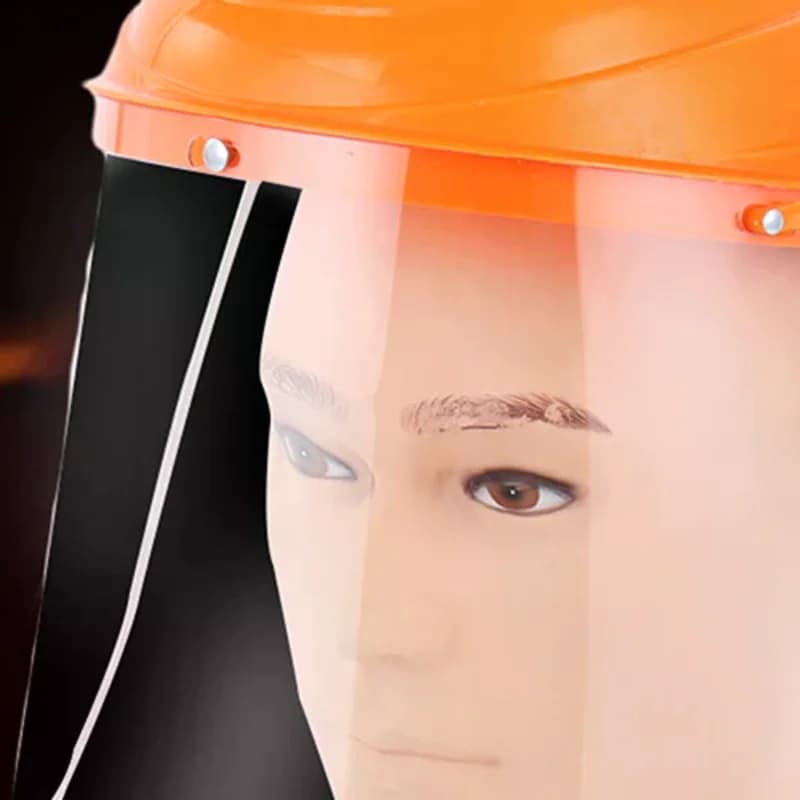 Visiera Protettiva Trasparente Integrale in PC, Schermo per Occhi Montato sulla Testa, Maschera Protettiva per Occhi e Viso, Attrezzatura per Moto