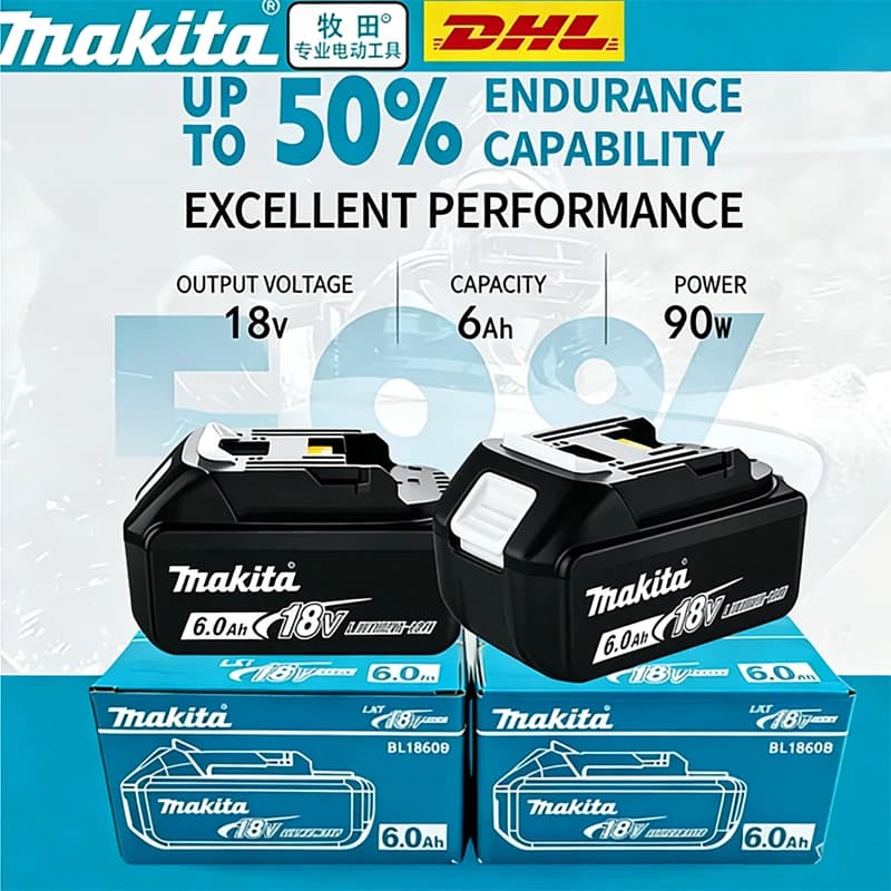 Original Lithium Battery Makita 18V 6000mAh 9Ah 6Ah 5Ah 3Ah, Replacement for BL1840 BL1830B BL1850B BL1850 BL1860 BL1815