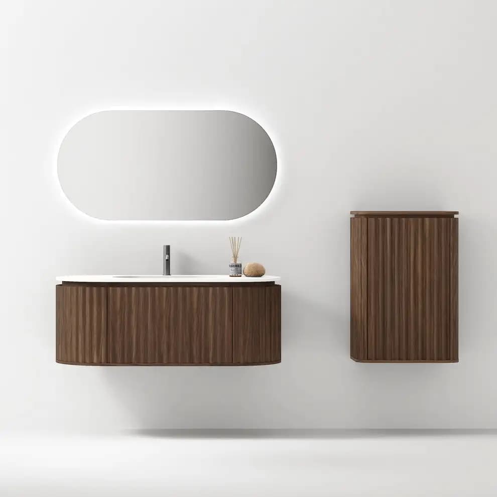 Armadietto a Specchio Moderno di Lusso 2026 con LED, Montaggio a Parete, Impermeabile, per Bagno, Hotel e Spogliatoio