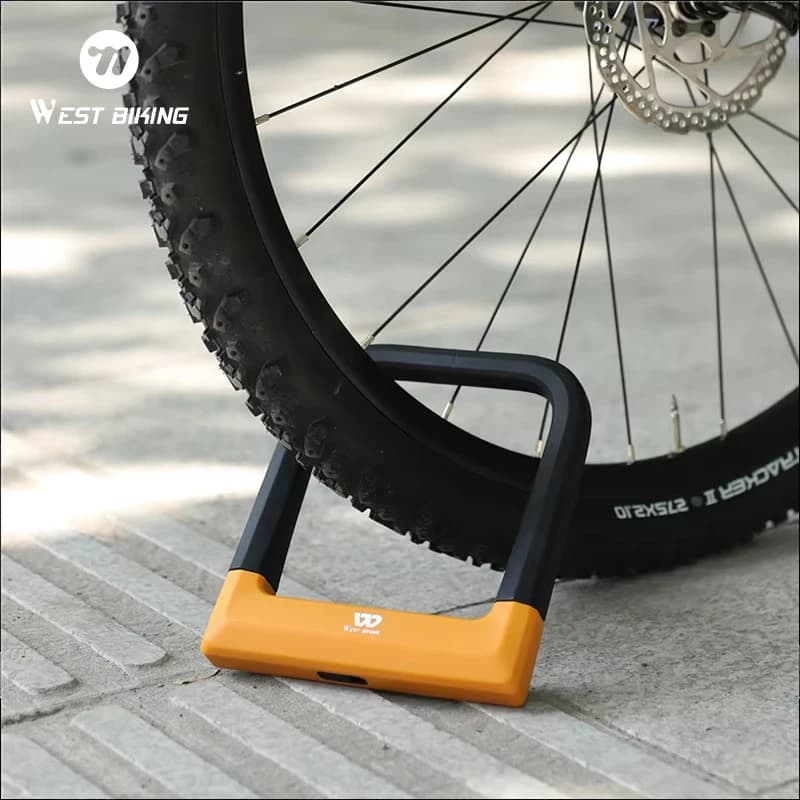 WEST BIKING Lucchetto a Catena Antifurto con 3 Chiavi, Lucchetto a U per Bicicletta, MTB, Bici da Strada, Moto, Accessori per Ciclismo