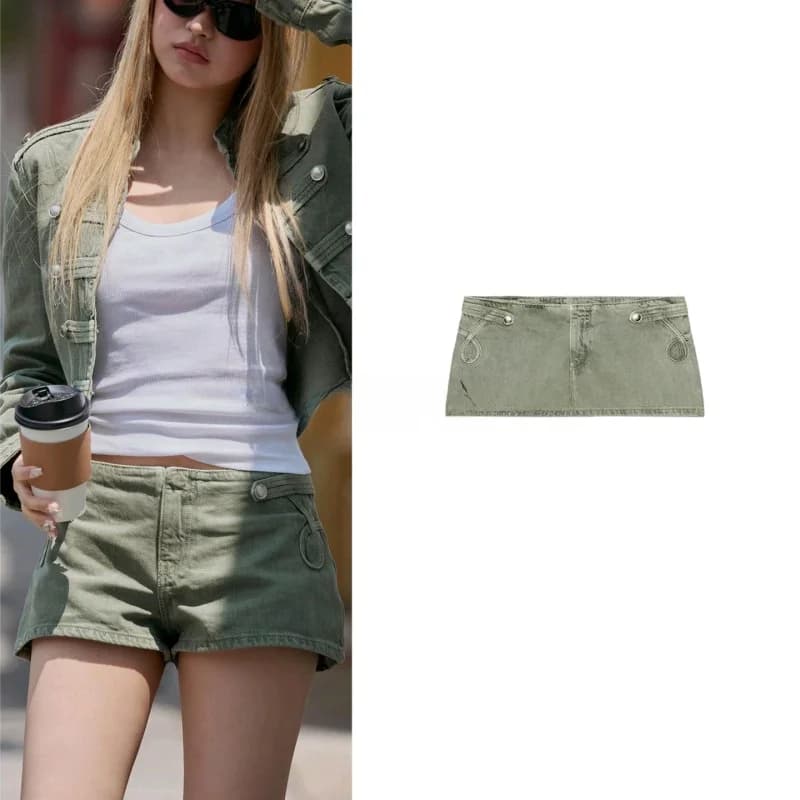 Nuovi Arrivi Estivi: Shorts da Donna Casual con Ricami e Cerniera, Vita Bassa, Gamba Dritta in Fibra di Poliestere, Moda Femminile
