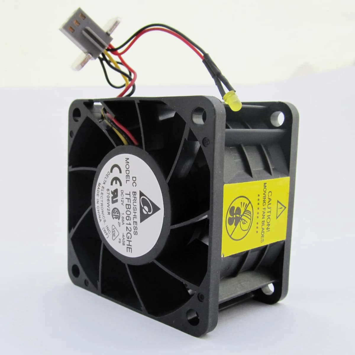 Per 2 pezzi Delta TFB0612GHE 12V 1.68A 60x60x38mm 6038 60mm Server 6P DC Ventola di raffreddamento - Commercio all'ingrosso