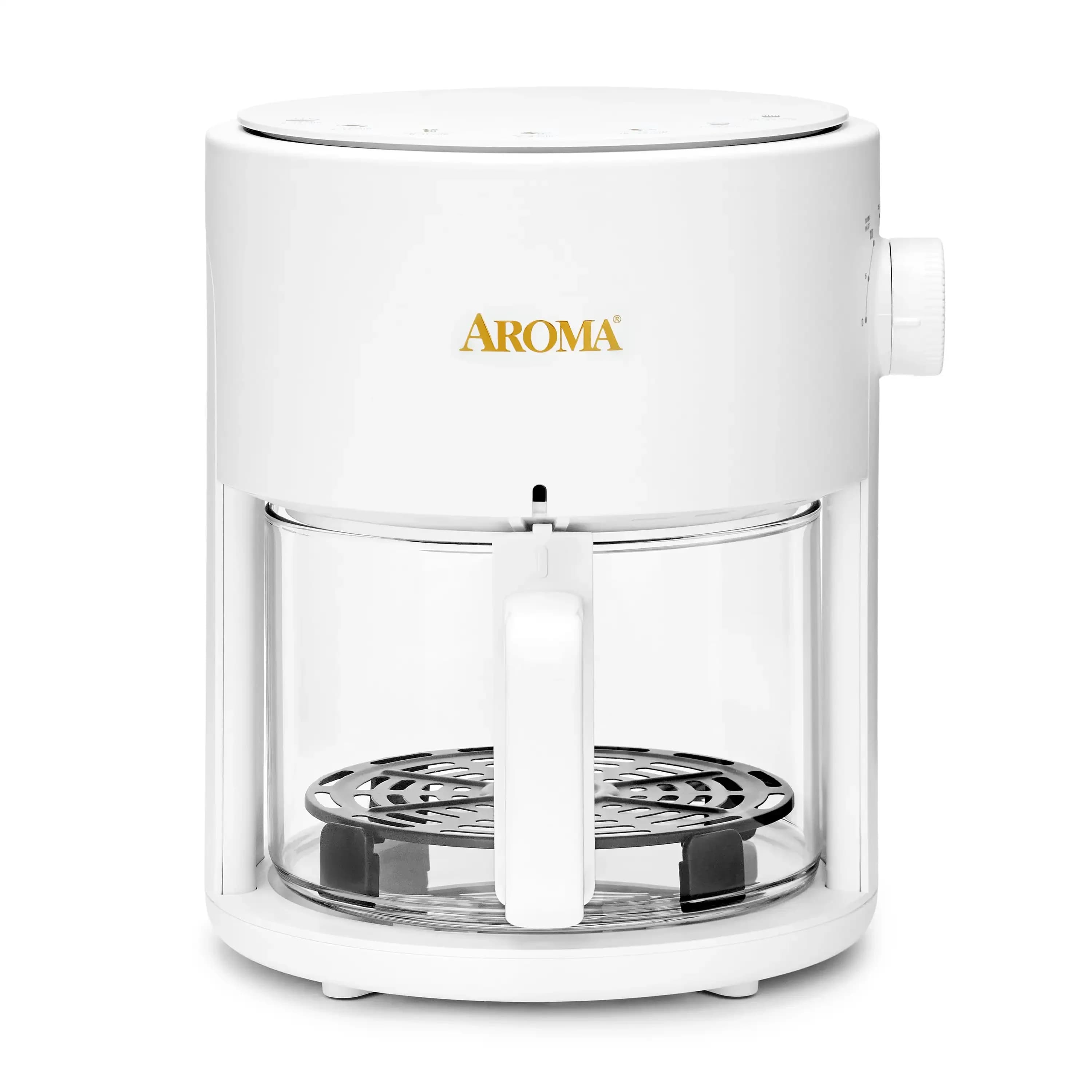 3Qt Glass Air Fryer with Rapid Air Technology and Adjustable Timer