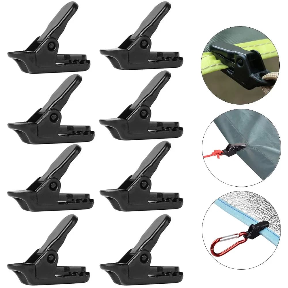 10/15/20 Pcs Awning Clamp Tarp Clips Snap Hangers Tent Camping Survival Tighten Tool for Outdoor Camp Hike Camping Equipment Sal
