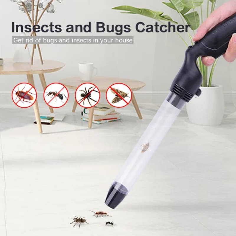 Aspirapolvere per insetti portatile con forte forza di aspirazione Trappola per illuminazione a LED per scarafaggio Spider Ant Spedizione gratuita 6 modalità ​