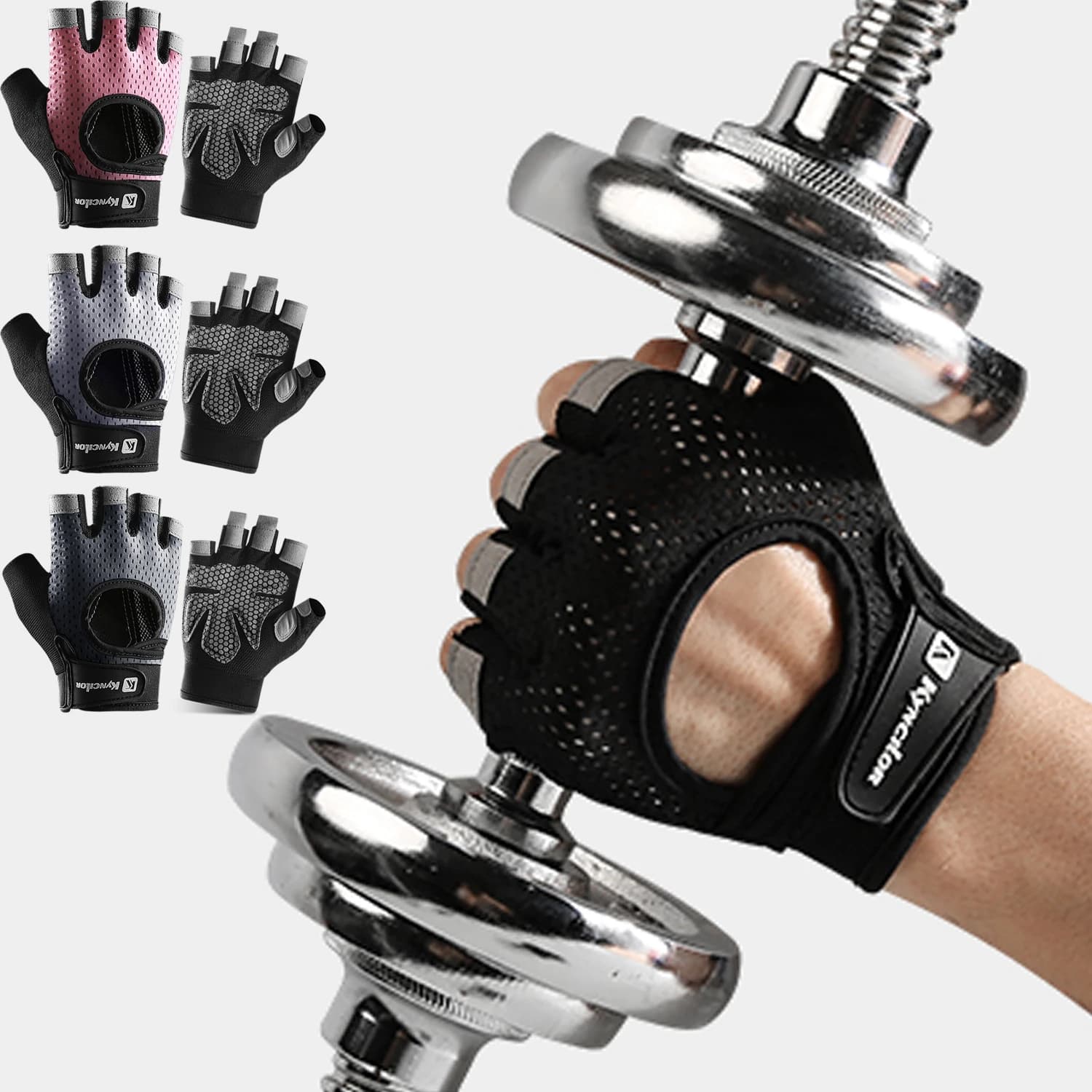 Breathable Silicone Non-slip Silicone Bike Gloves for Weight Lifting for Men and Women