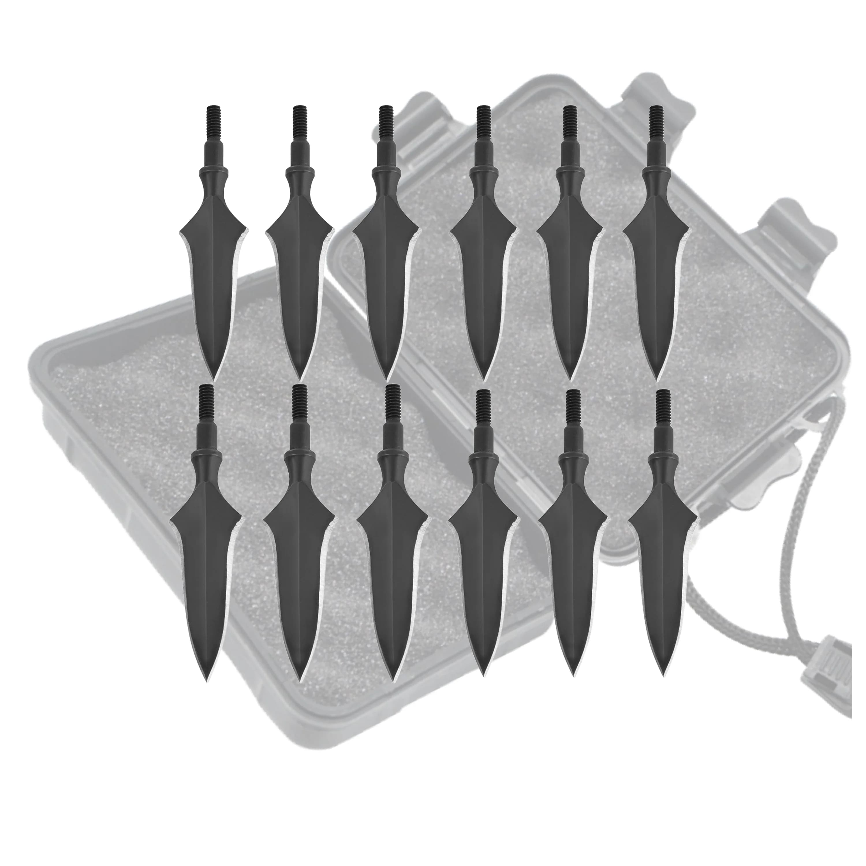 12PCS Archery Broadheads 200Grain Steel Metal Arrow Tips for Target Compound Recurve Bow Outdoor Shooting Hunting Accessories