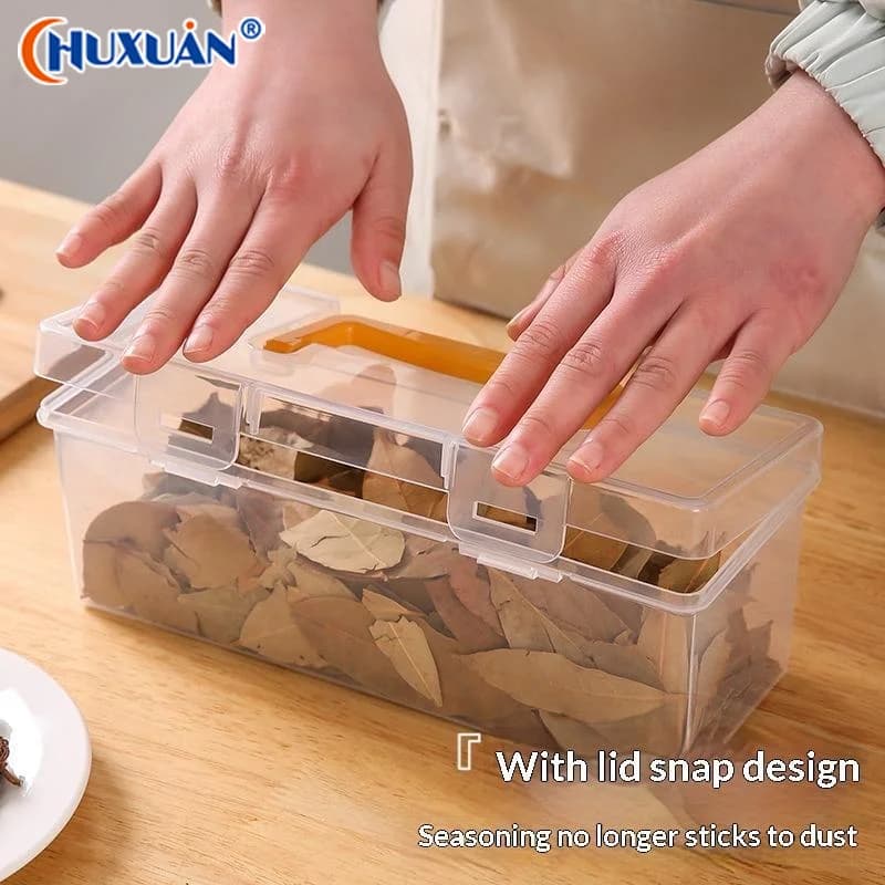 Q 7-Piece Tool Organizer Set Transparent Storage Box With Dividers-Portable Case For Spices Beads Small Hardware Accessories