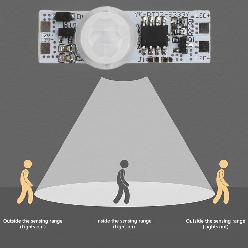 DC 5-24V PIR Infrared Induction Body Sensor Detector Controller Switch Hand Scan Human Sensing Motion Sensor Module for Corridor