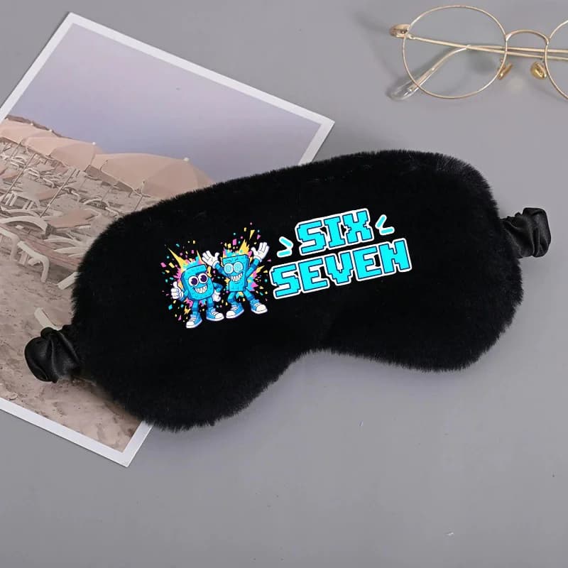 Maschera per Dormire con Occhi Chiusi Steal A Brainrot 67 Six Seven, Antiluce, per Dormire di Notte, Copertura Morbida e Fresca per gli Occhi, Regalo per Uomini e Donne
